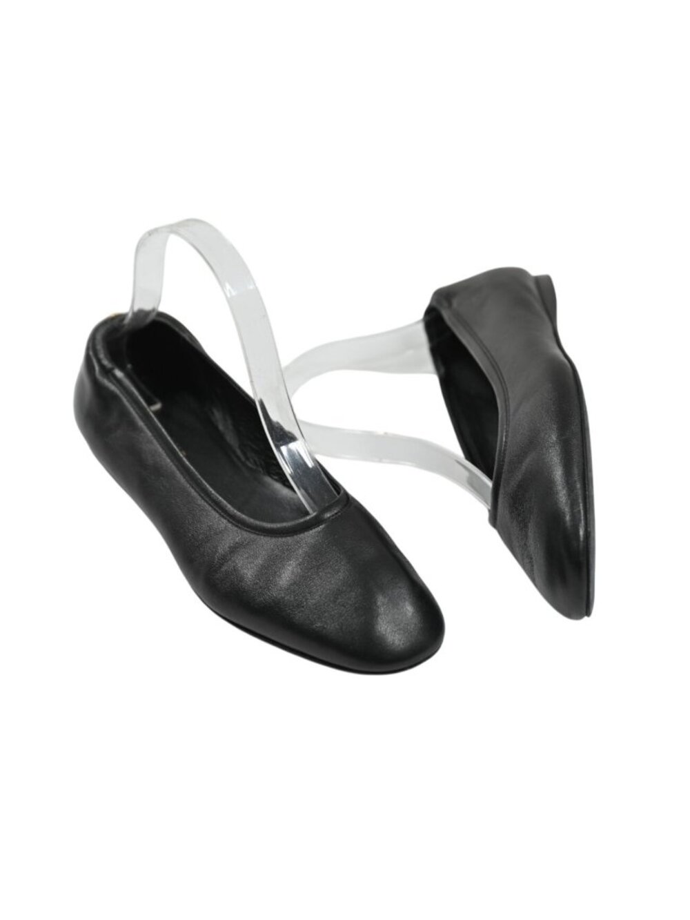 Everlane Made in Italy Flat in Black Leather